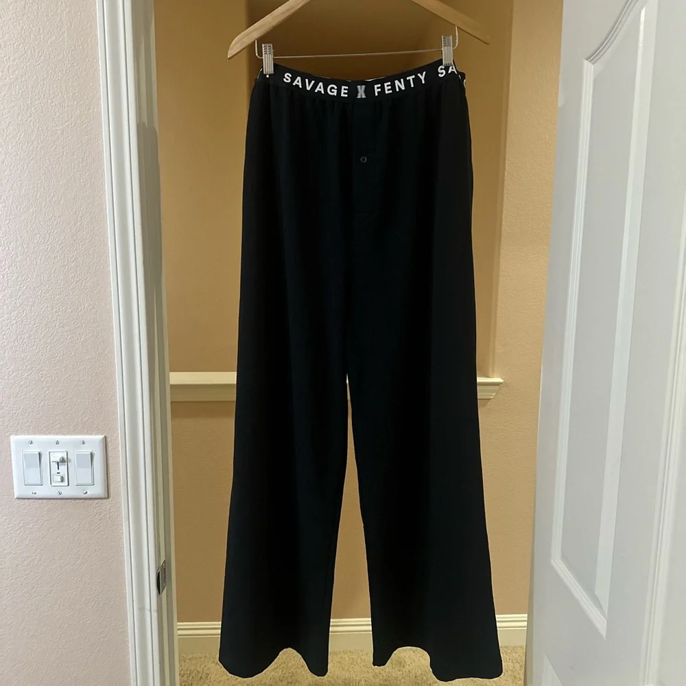 NWT Men’s‎ SAVAGE X FENTY FRENCH TERRY SLEEP PANT Black Loungewear Size XXXXL.